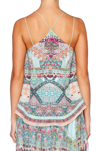 Metal Trim Double Strap Top- Sisters Of The Marigold