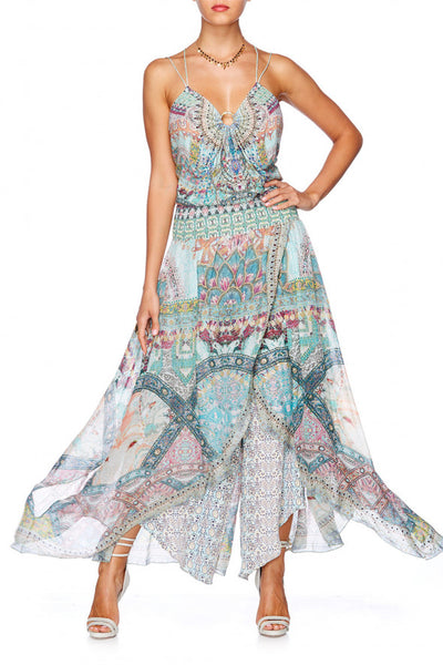 Metal Trim Double Strap Top- Sisters Of The Marigold