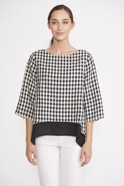 Check Panama- Black/White