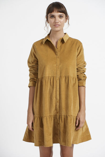Tiers Of Cord Dress- Ginger