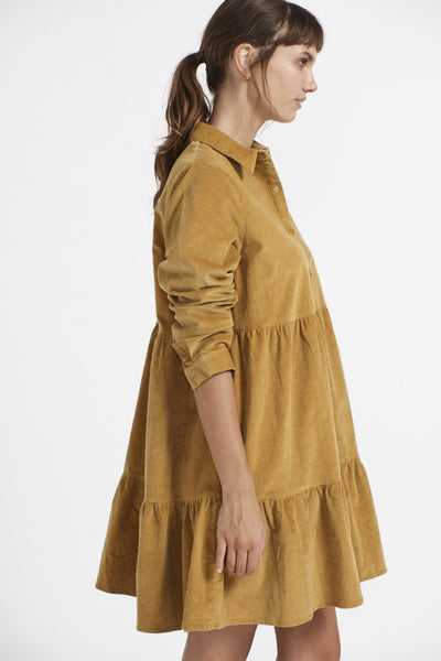 Tiers Of Cord Dress- Ginger