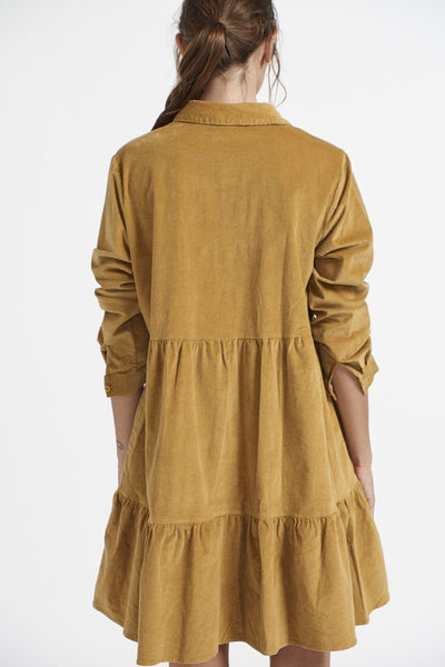 Tiers Of Cord Dress- Ginger