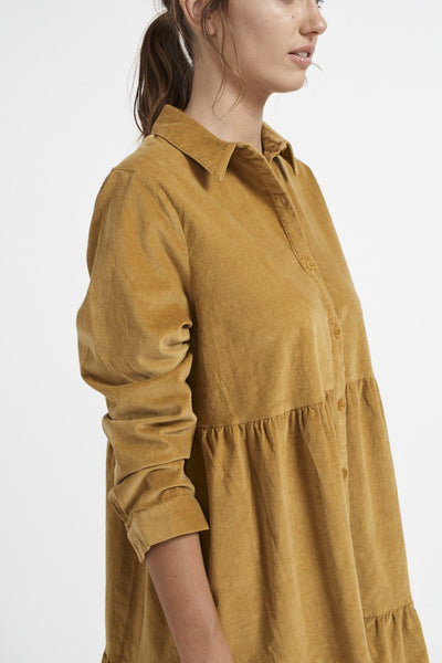 Tiers Of Cord Dress- Ginger
