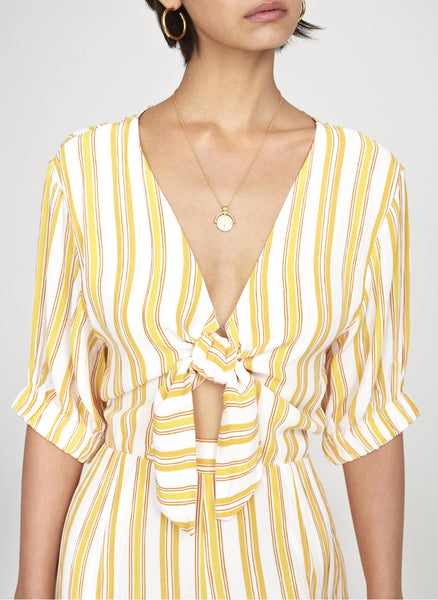 Matese Jumpsuit- Azure Stripe Print