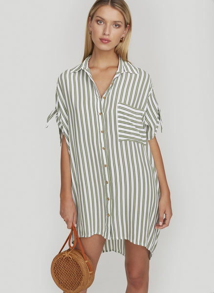 Porte Shirt Dress- Almeria Stripe Print