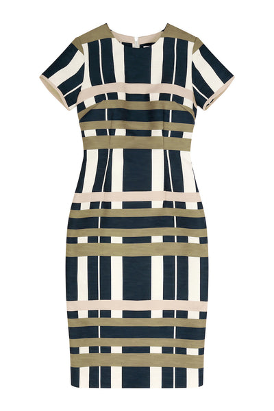 Neutral Lattice Tee Dress