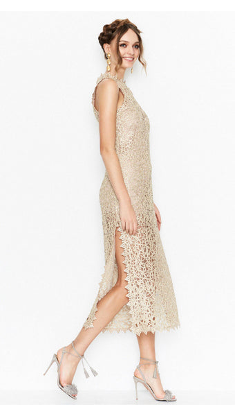 Bordeaux Dress- Gold