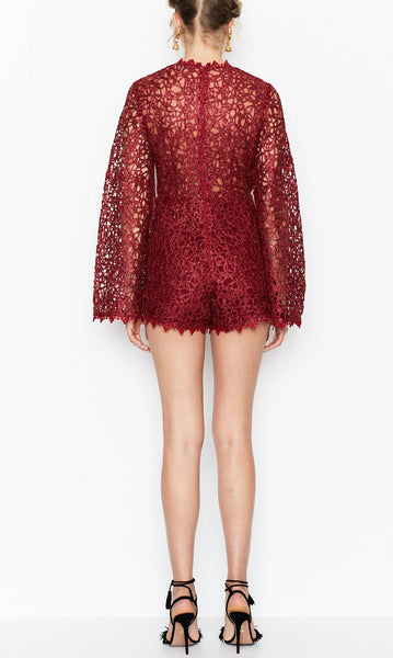 Gold Digger Playsuit- Wine