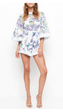 Georgie Boy Playsuit- White Thistle
