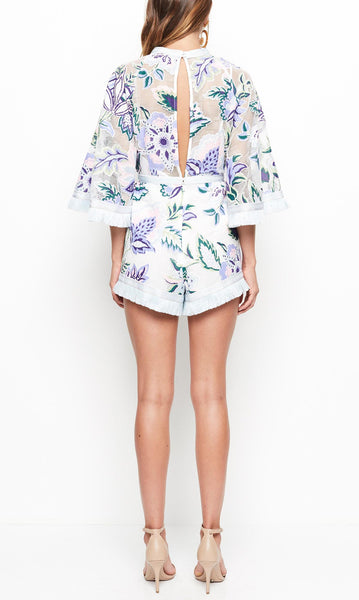 Georgie Boy Playsuit- White Thistle
