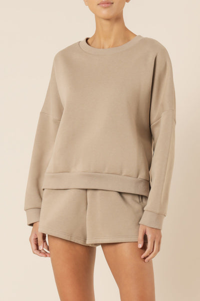 Carter Classic Oversized Sweat- Mocha