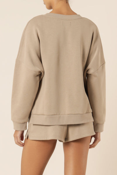 Carter Classic Oversized Sweat- Mocha