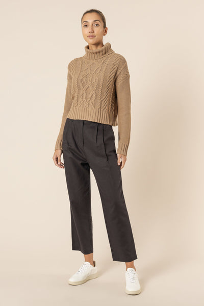 Dorian Cable Knit- Mocha