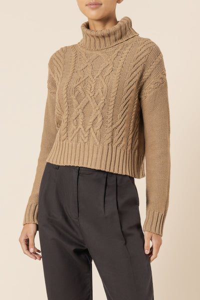 Dorian Cable Knit- Mocha