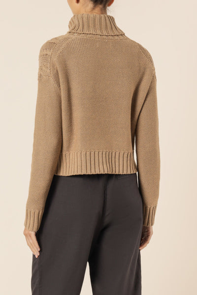 Dorian Cable Knit- Mocha