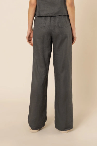 Lounge Linen Pant- Coal