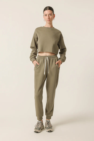 Carter Classic Crop Sweat- Willow