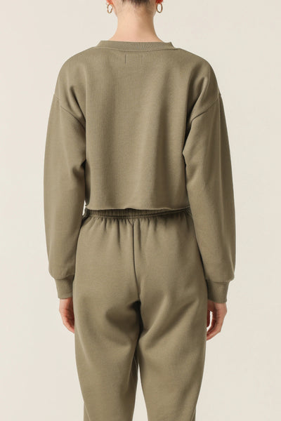 Carter Classic Crop Sweat- Willow