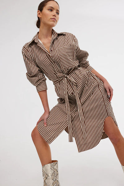 BILLY SHIRT DRESS - PERSIAN/CLAY
