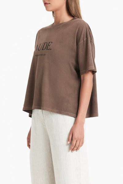 Nude. Washed Tee- Cola
