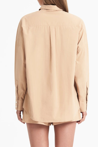 Cruz Poplin Shirt- Flax