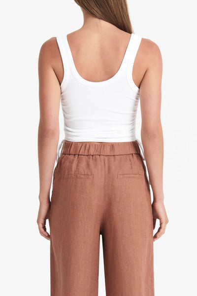 Mika Drawstring Tank- White