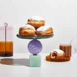Geo Cake Stand Teal + Lilac