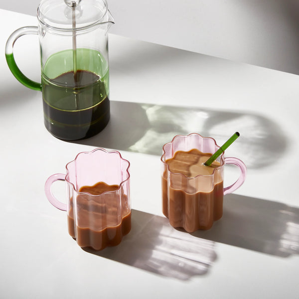 Wave Mug - Set of 2 Pink