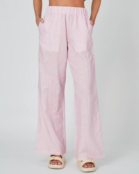 LINEN PANTS - MINT CRAYON