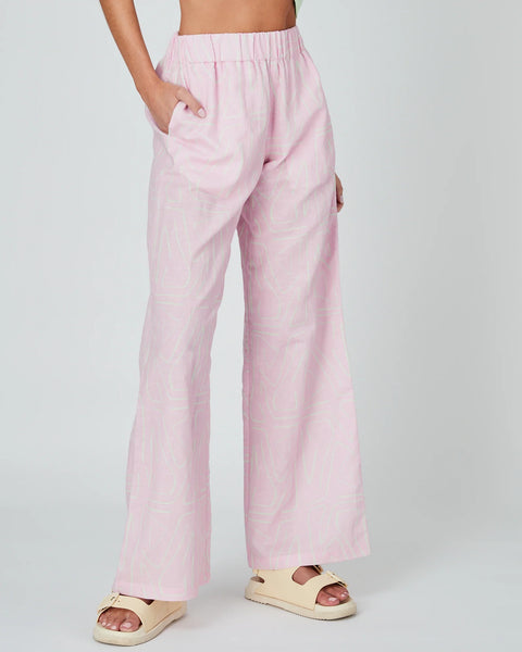 LINEN PANTS - MINT CRAYON