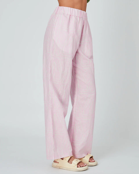 LINEN PANTS - MINT CRAYON