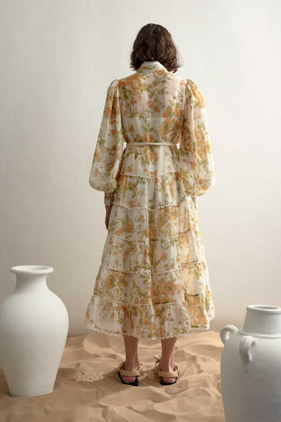 Songbird Tiered Midi Dress