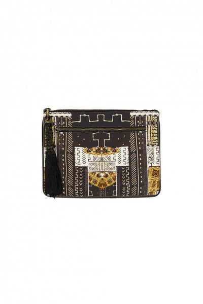 Small Canvas Clutch- Mali Mud Story