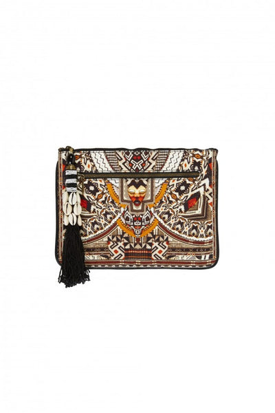 Small Canvas Clutch- Threaded Spell