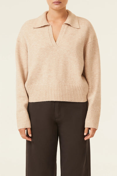 Kinsley Rugby Knit- Sand