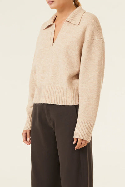 Kinsley Rugby Knit- Sand