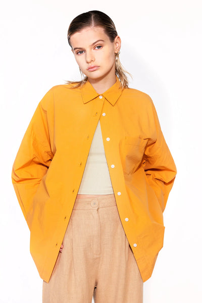 Cruz Poplin Shirt- Mandarin