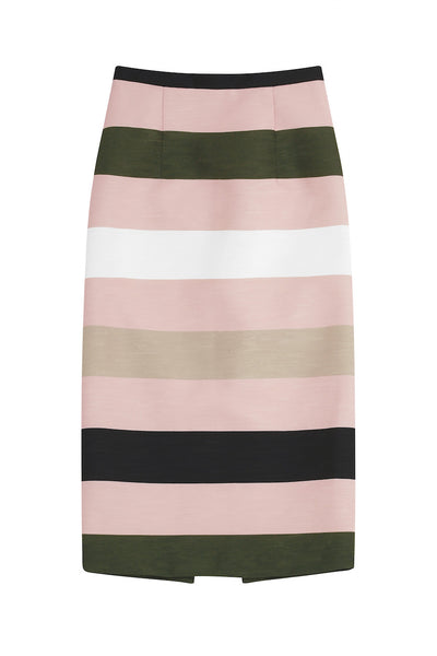 Band Stripe Pencil Skirt