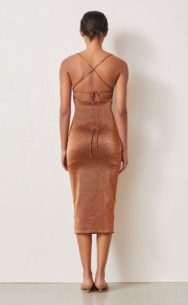 Bronze Baby Midi Dress
