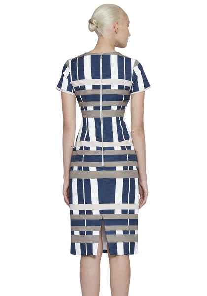 Neutral Lattice Tee Dress