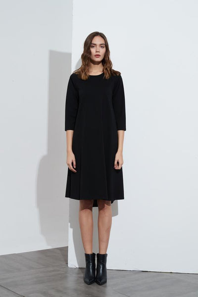 Woven Back Dress- Black