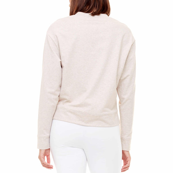 French Twill Long Sleeve Top- Oatmeal