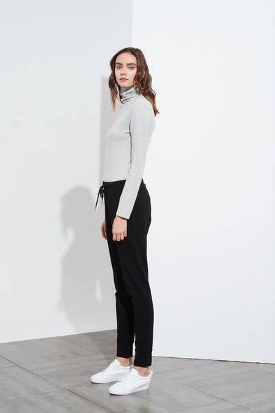 Drawcord Lounge Pant- Black