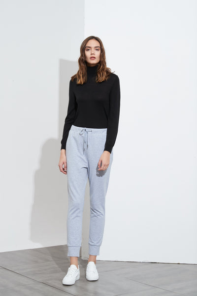 Drawcord Lounge Pant- Grey Marle