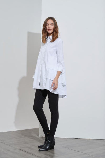 3/4 Triple Layer Shirt- White