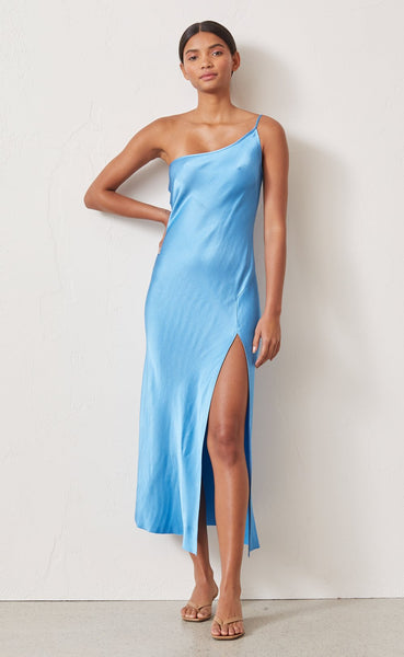 Frederic Asym Midi Dress- Azure