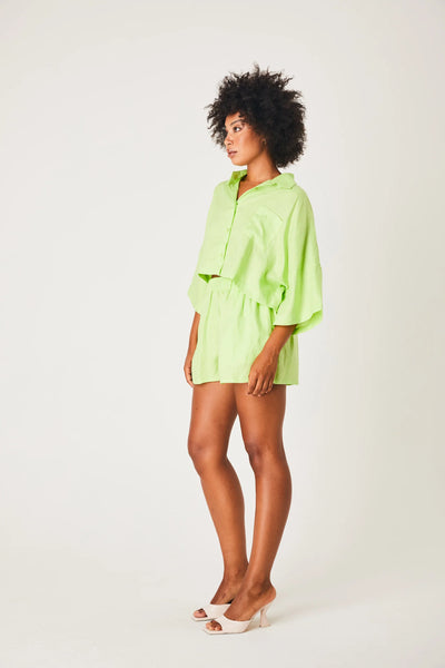 Linen Shorts Splice