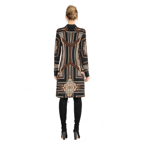 Long Slv Collar & Cuffs Snap Shirt Dress- Rachel