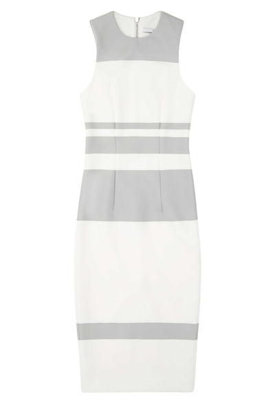 Stone Stripe Tunic Dress- Stone/White