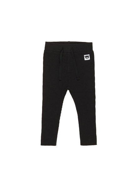 Black Rib Legging- Black
